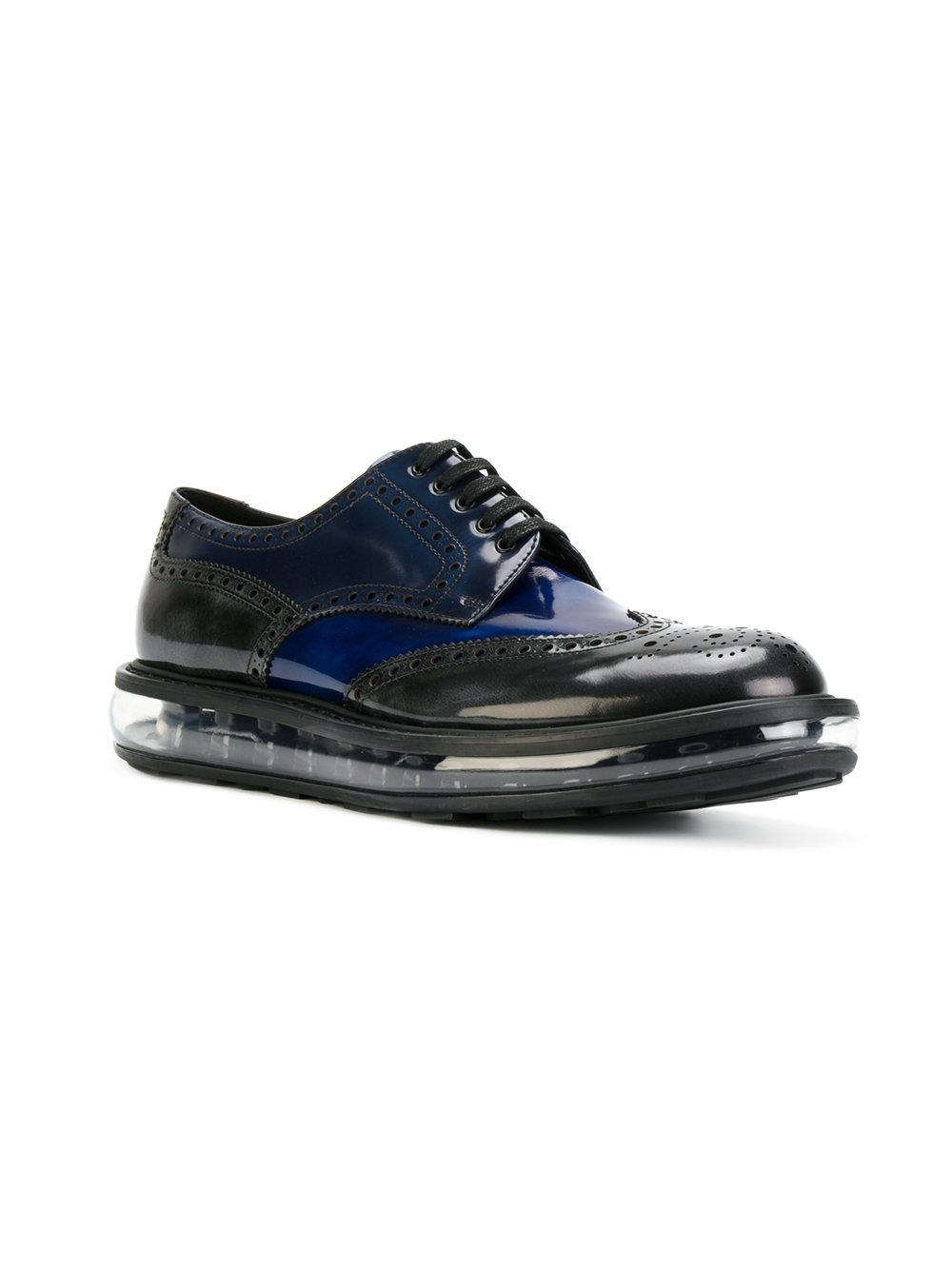 Prada Air Sole Brogues in Black for Men | Lyst