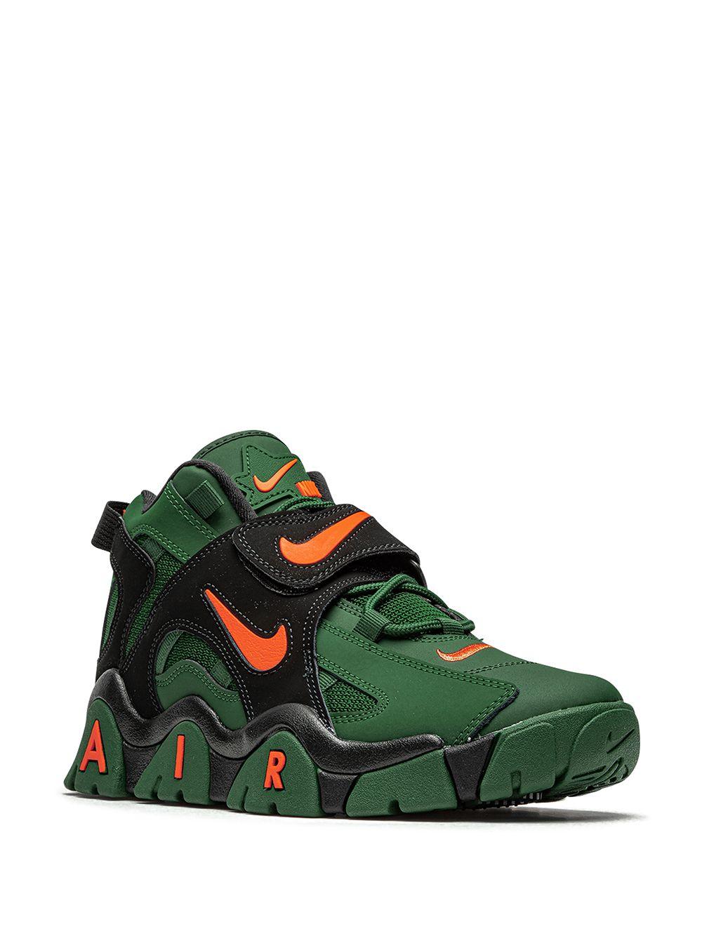 Nike Leather Air Barrage Mid-top Sneakers in Green for Men | Lyst