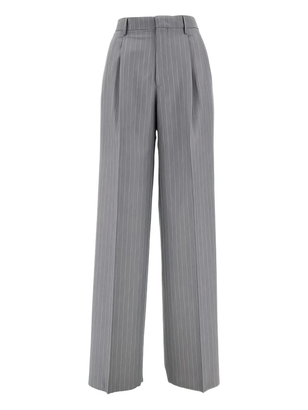 パンツ Tagliatore Wide-Leg Trousers With Central Closure Tagliatore Wide-Leg Trousers With Central Closure in White