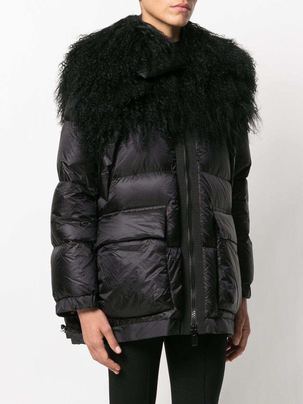 very black padded coat