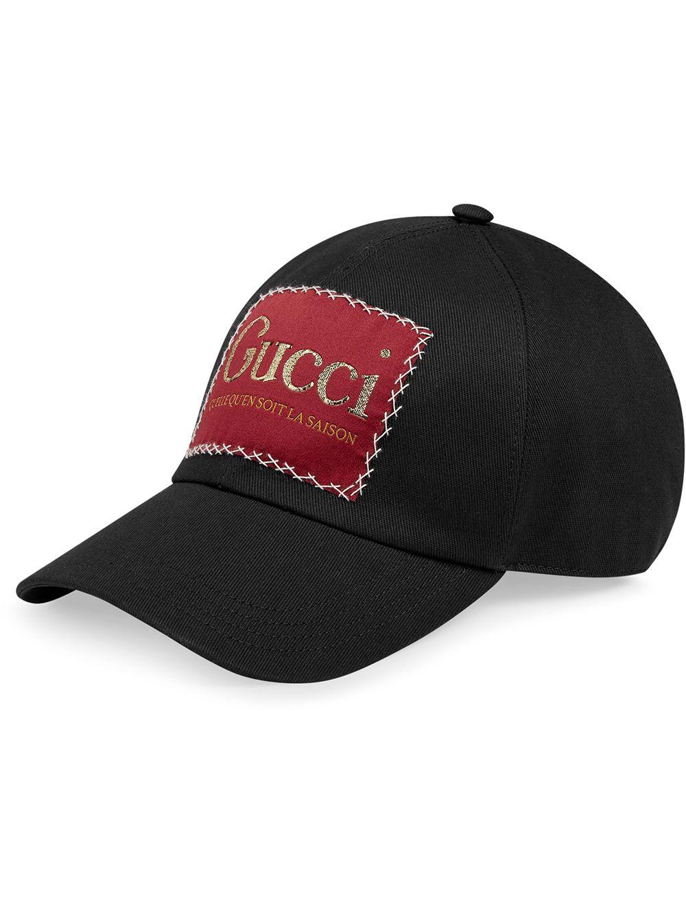 kran klar bureau Gucci Cotton Baseball Hat in Black for Men - Lyst