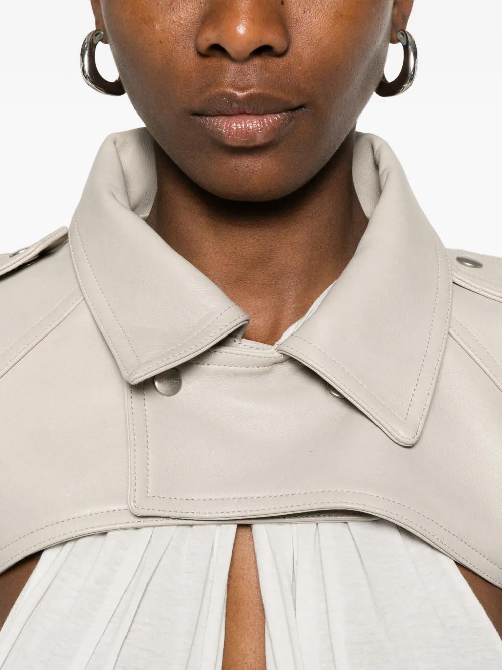 Rick Owens Microbiker レザージャケット ホワイト | Lyst