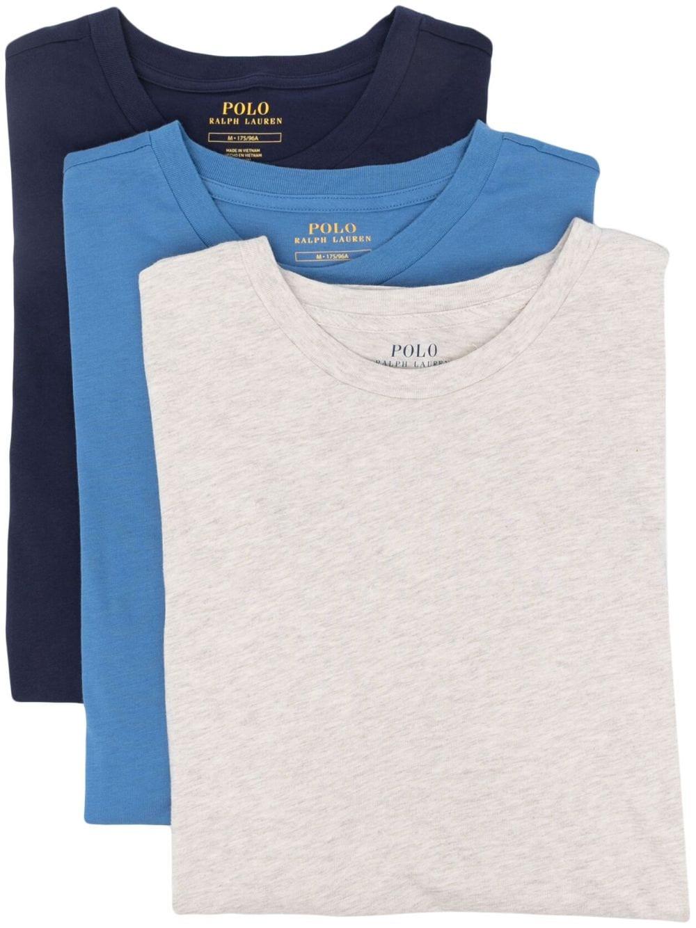 Set di 3 con T-shirt girocollo da Uomo di Polo Ralph Lauren in Blu | Lyst