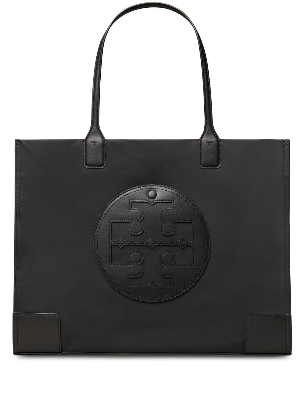 Tory Burch Ella Logo-patch Tote Bag in Black | Lyst