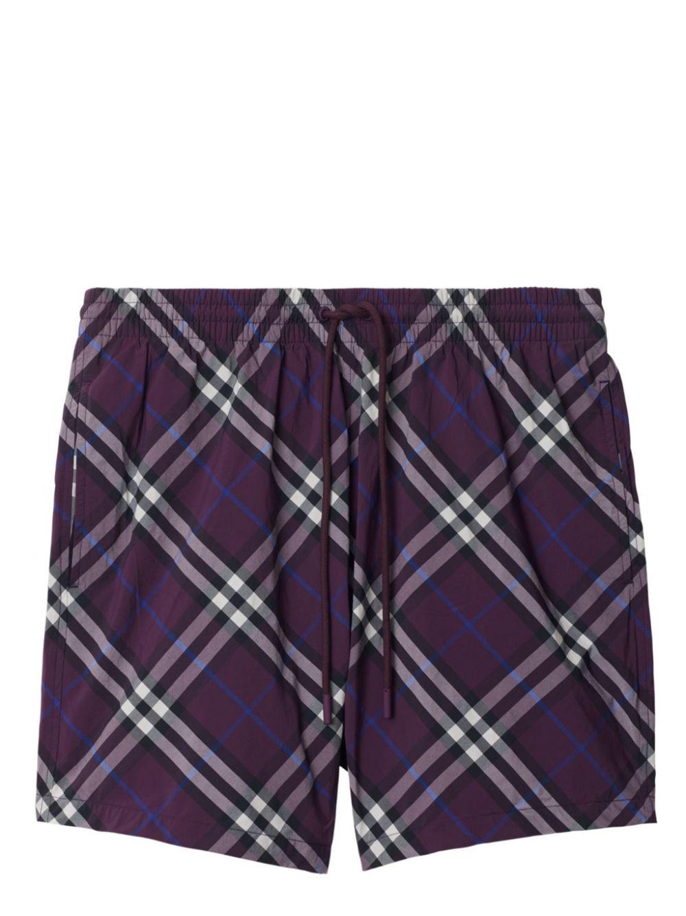 Burberry shorts mens purple discount