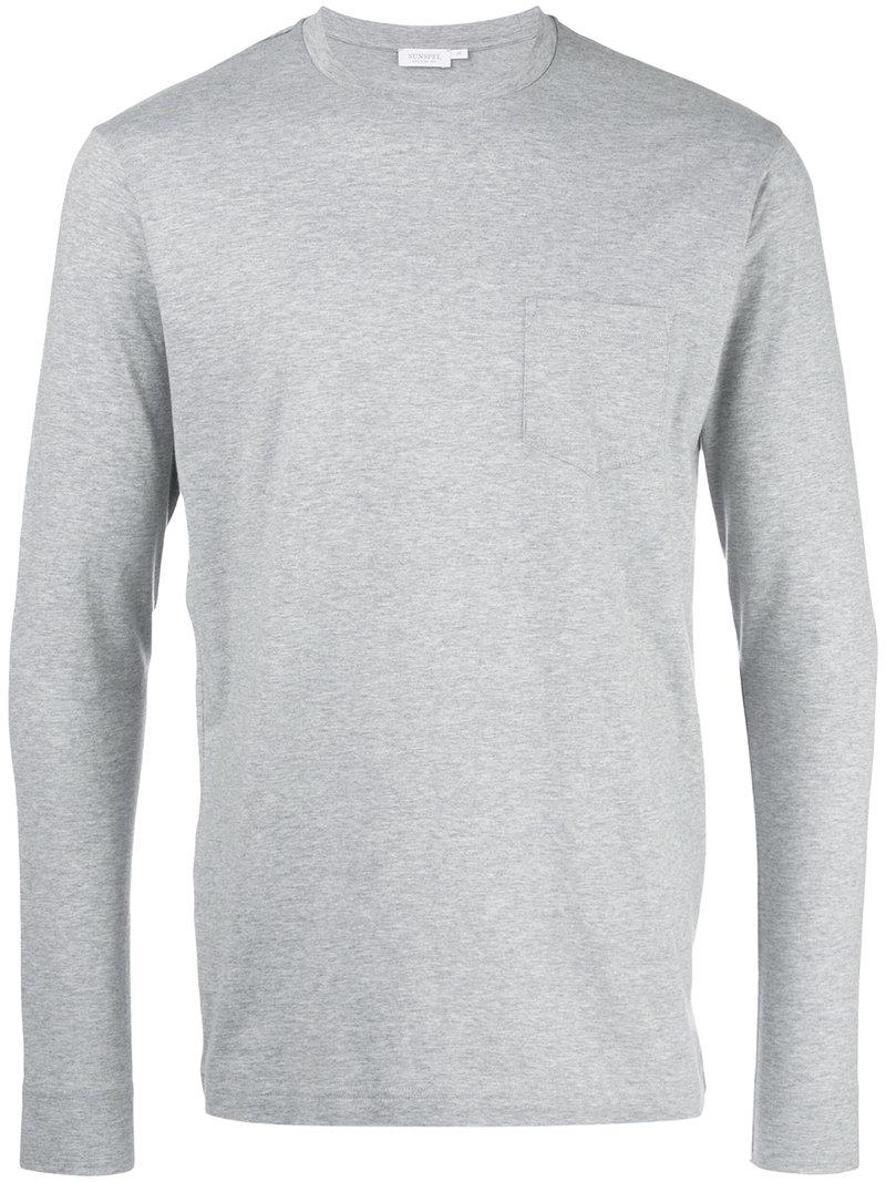 Sunspel Plain Sweatshirt in Gray for Men - Lyst