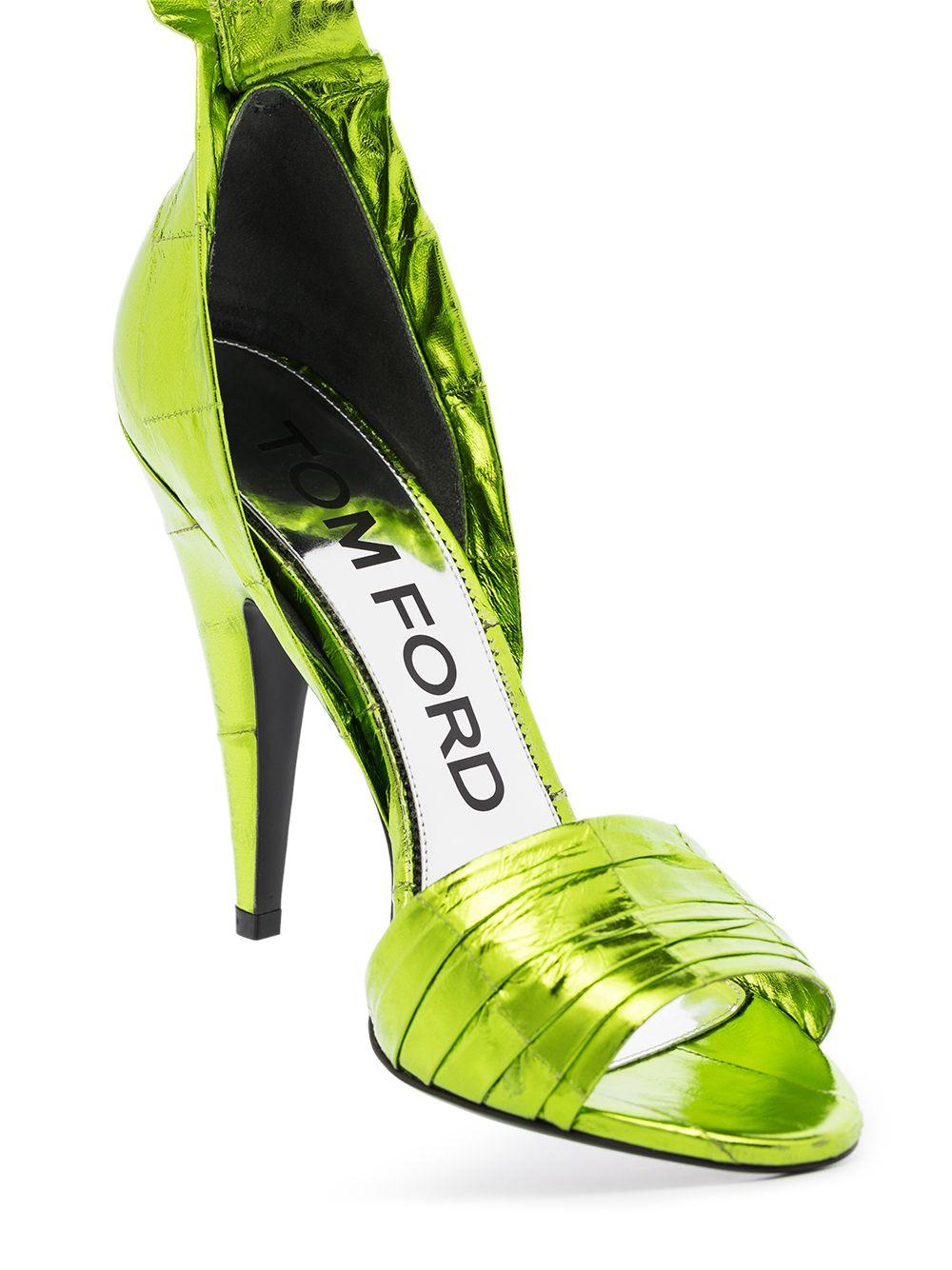 Tom Ford 105 Ankle Wrap Sandals in Green | Lyst