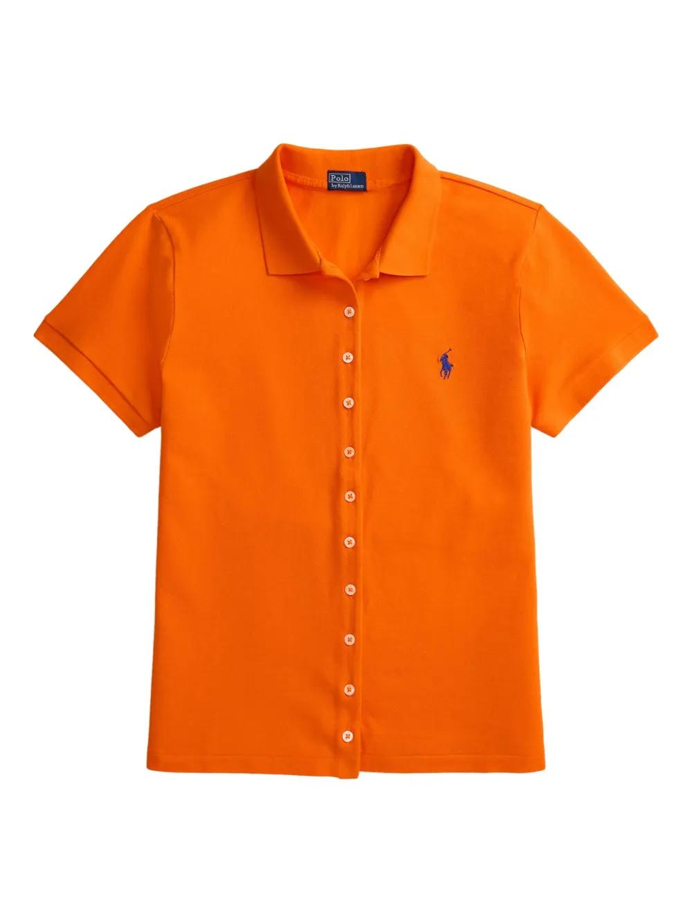 Polo Ralph Lauren Short-Sleeve Shirt in Orange | Lyst