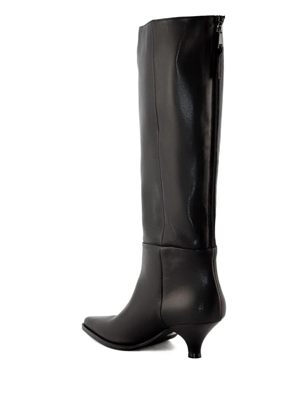 ブーツその他 Elena Iachi Pointed Toe Black Leather Cowboy Boots Elena Iachi Boots Size 36 EU: Elegant Western Style