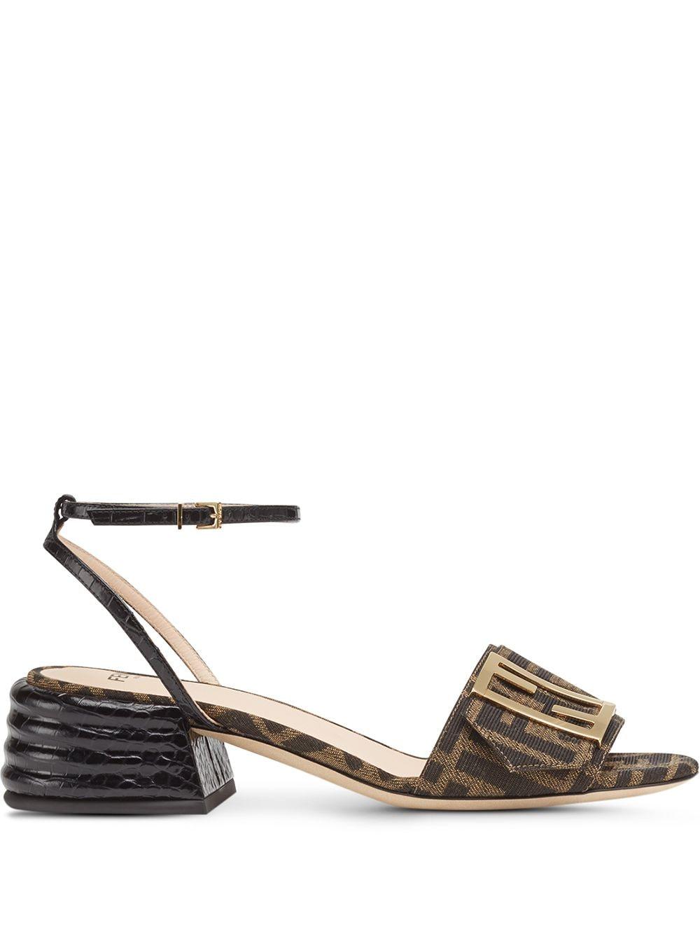 fendi logo heels