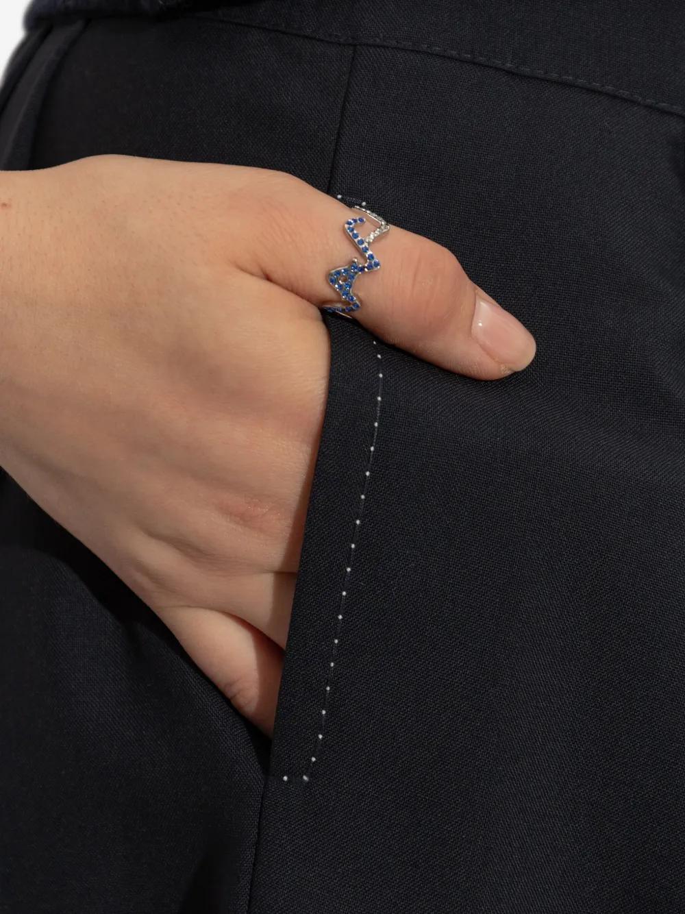 【MARNI】 RING Gold Marni Symbol ring with rhinestones | Marni