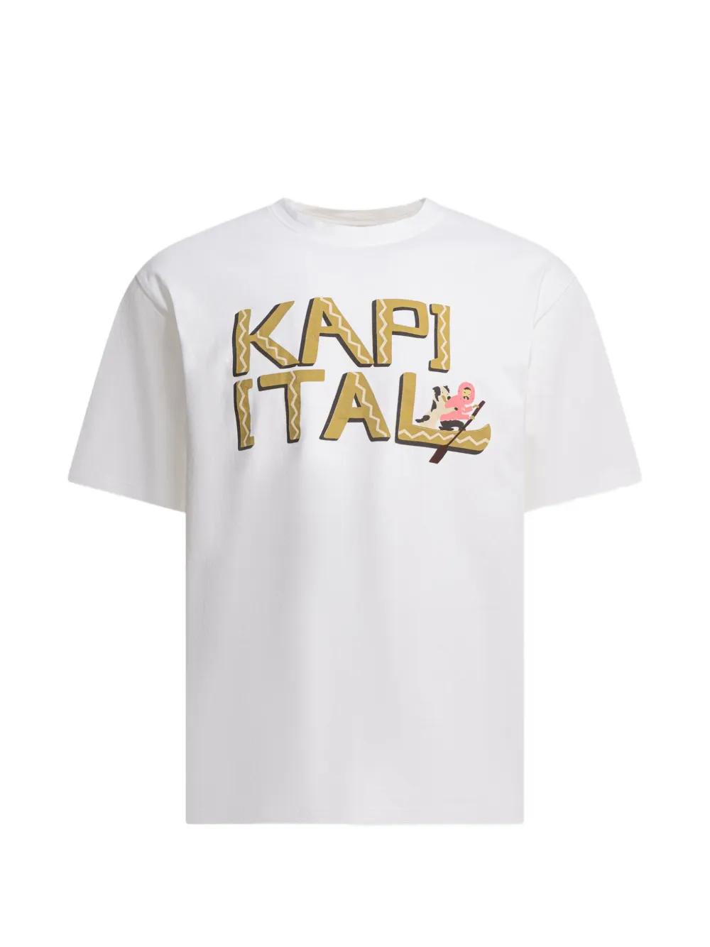 メンズ Kapital Canoe ロゴグラフィック Tシャツ ホワイト | Lyst
