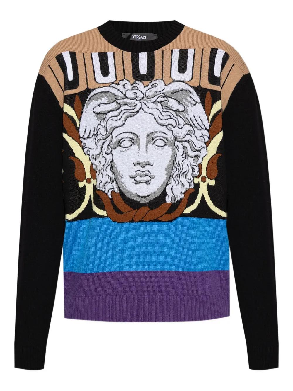 Maglione Bianco Maglione Gianni Versace Hoodie In Cotone Versace