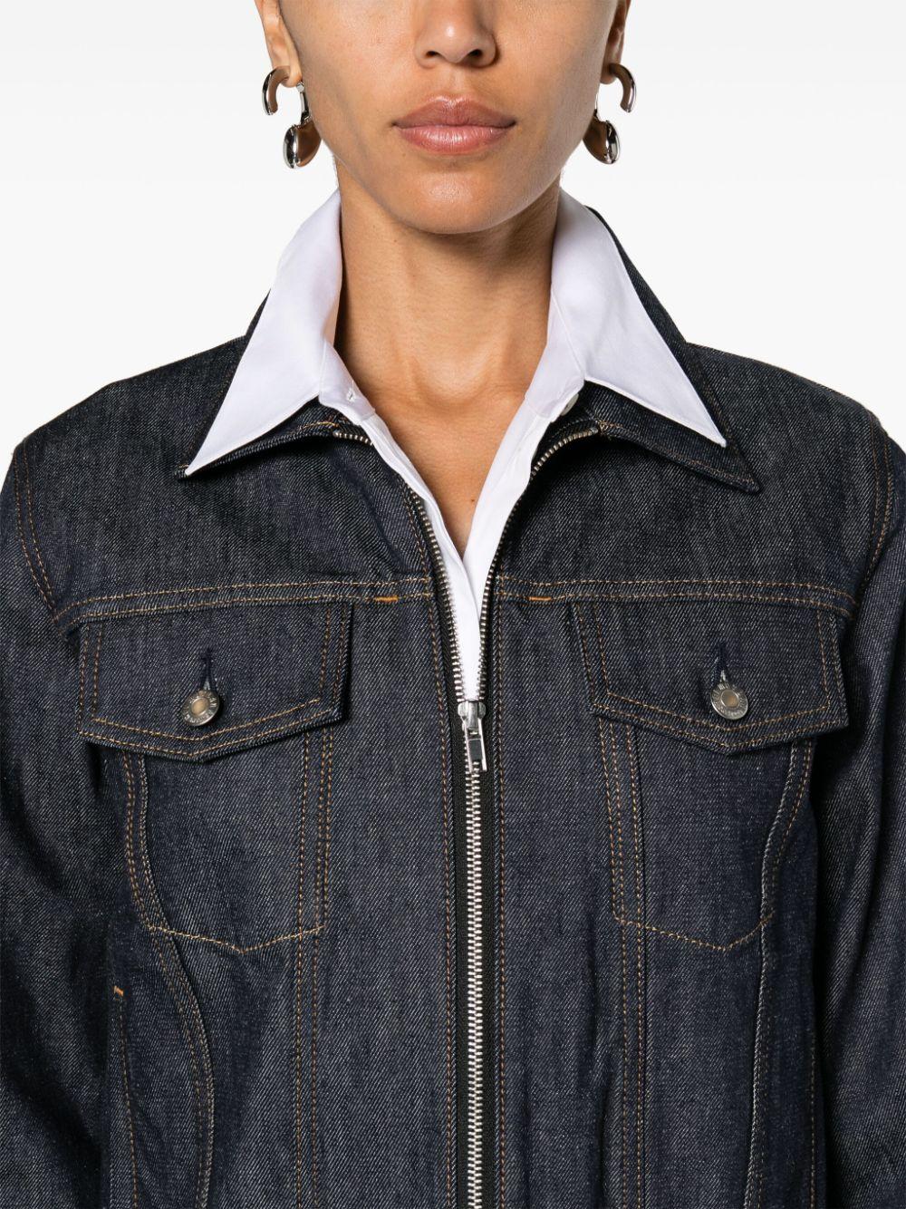 Helmut Lang exaggerated-cuffs Denim Jacket in Black | Lyst
