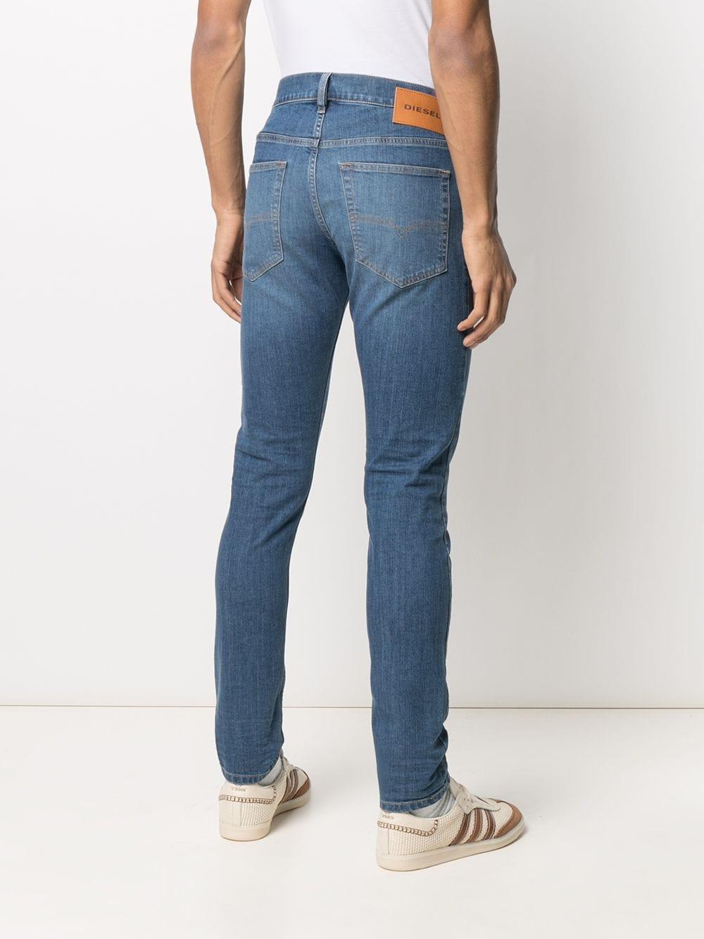 DIESEL Denim Washed Slim-fit Jeans in Blue for Men - Lyst
