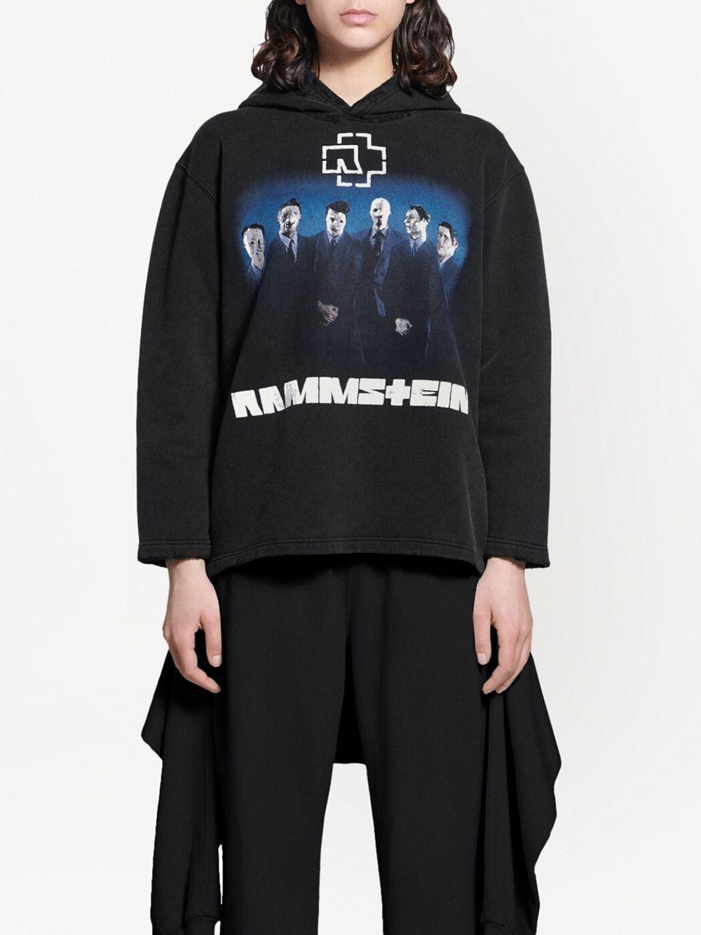 Balenciaga Rammstein Long-sleeve Hoodie in Black | Lyst