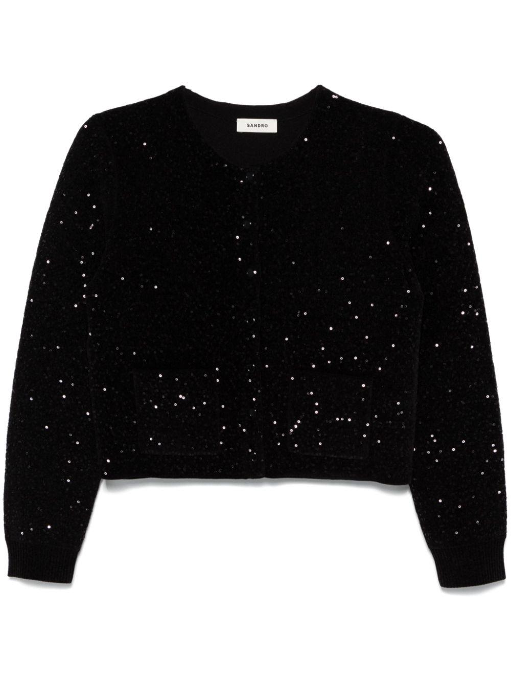 Sandro レディース ブラック Dainny カーディガン セーター & ニット
