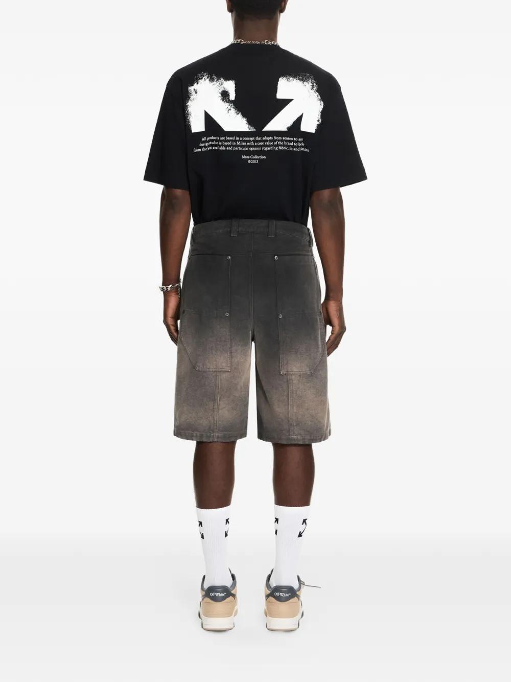 Off-White™ テープロゴ ハーフパンツ ショートパンツ Off-White™ テープロゴ ハーフパンツ ショートパンツ オフホワイト