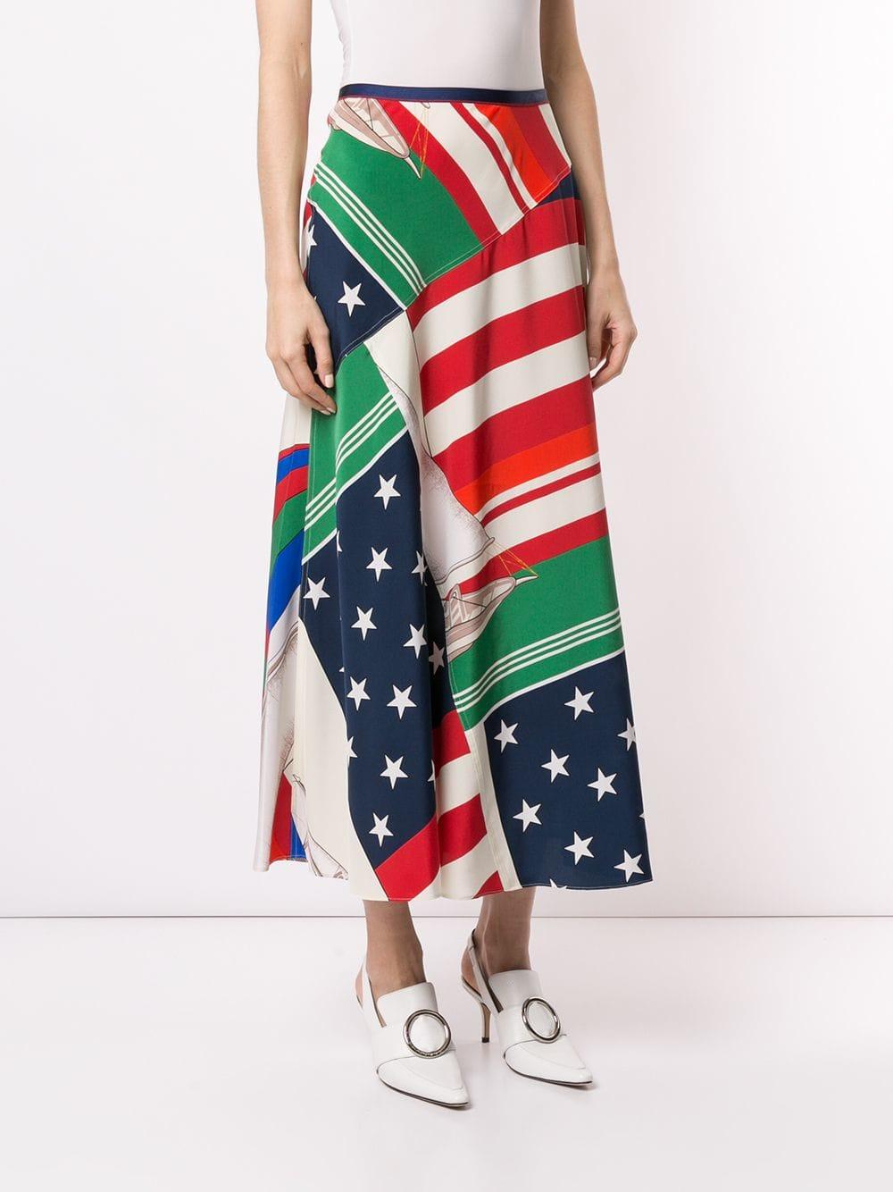 Polo Ralph Lauren Silk Printed Midaxi Skirt | Lyst Australia