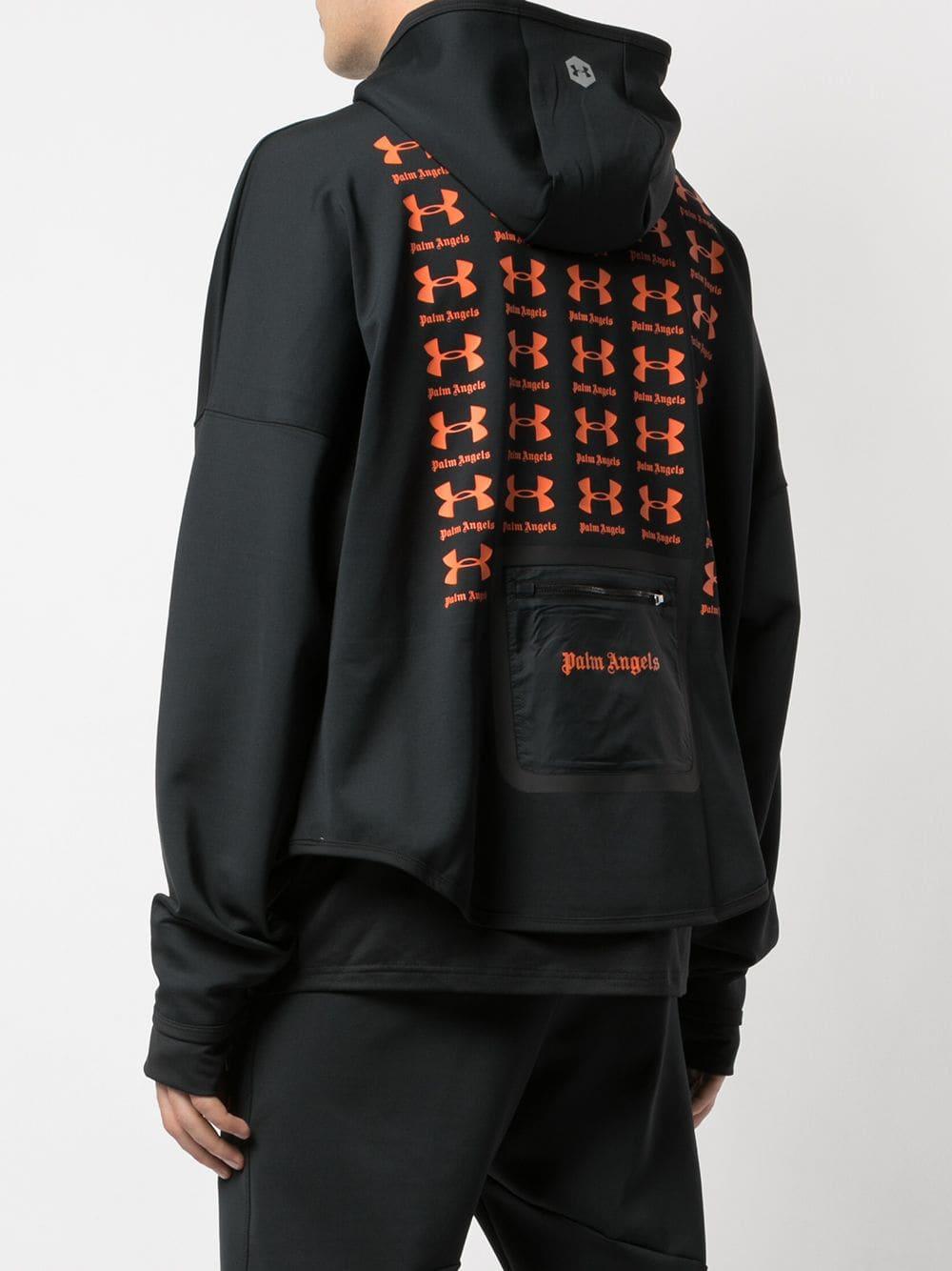 Palm Angels X Under Armour Loose Hoody in Black for Men | Lyst