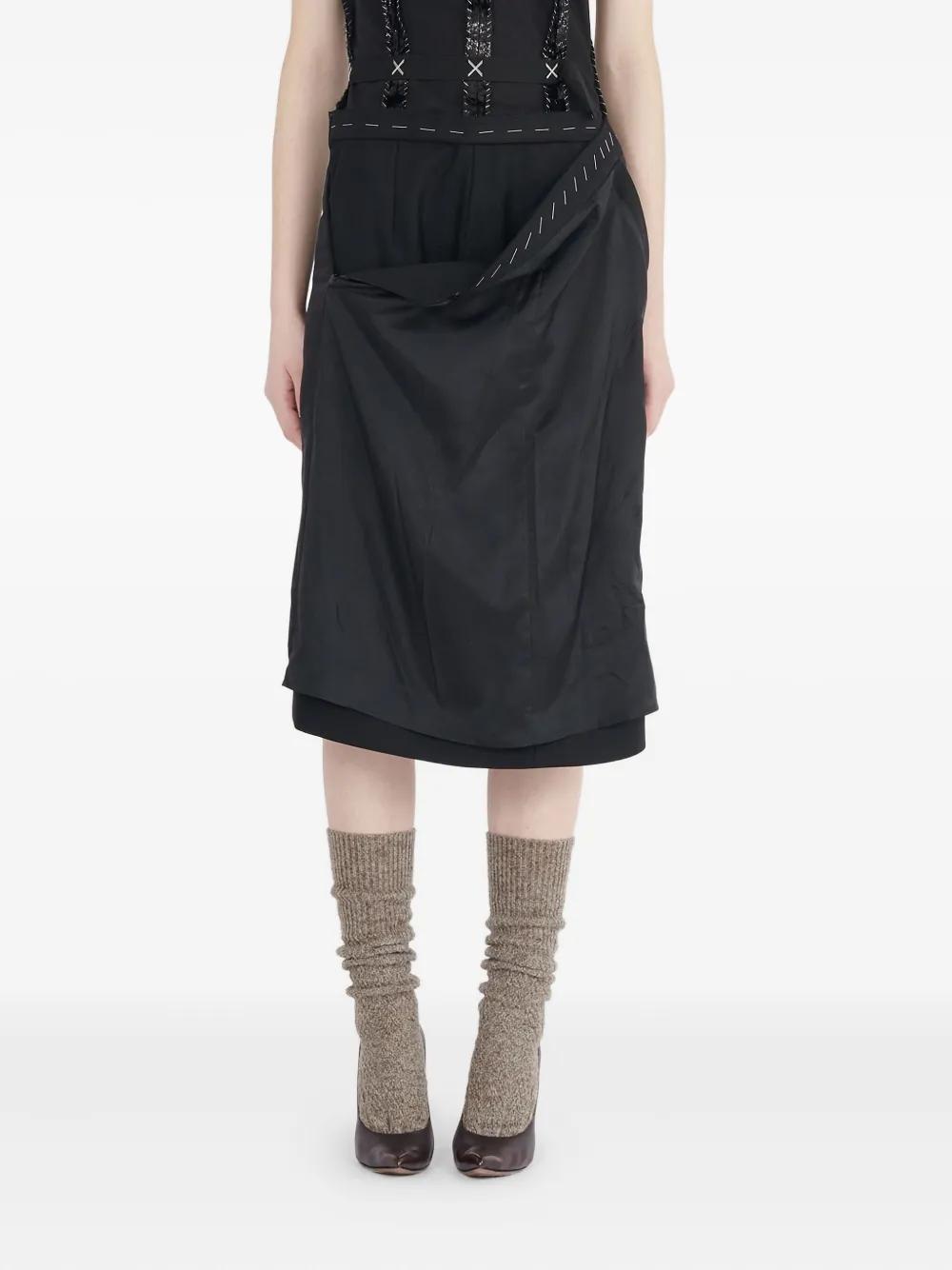 ワンピース Maison Margiela Midi Dress Maison Martin Margiela black midi dress tucked with