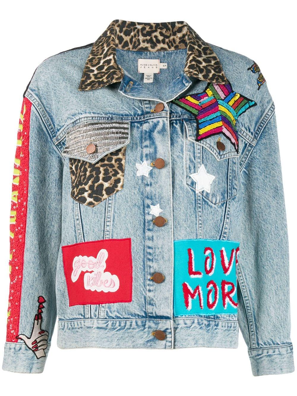 alice and olivia patchwork jacket