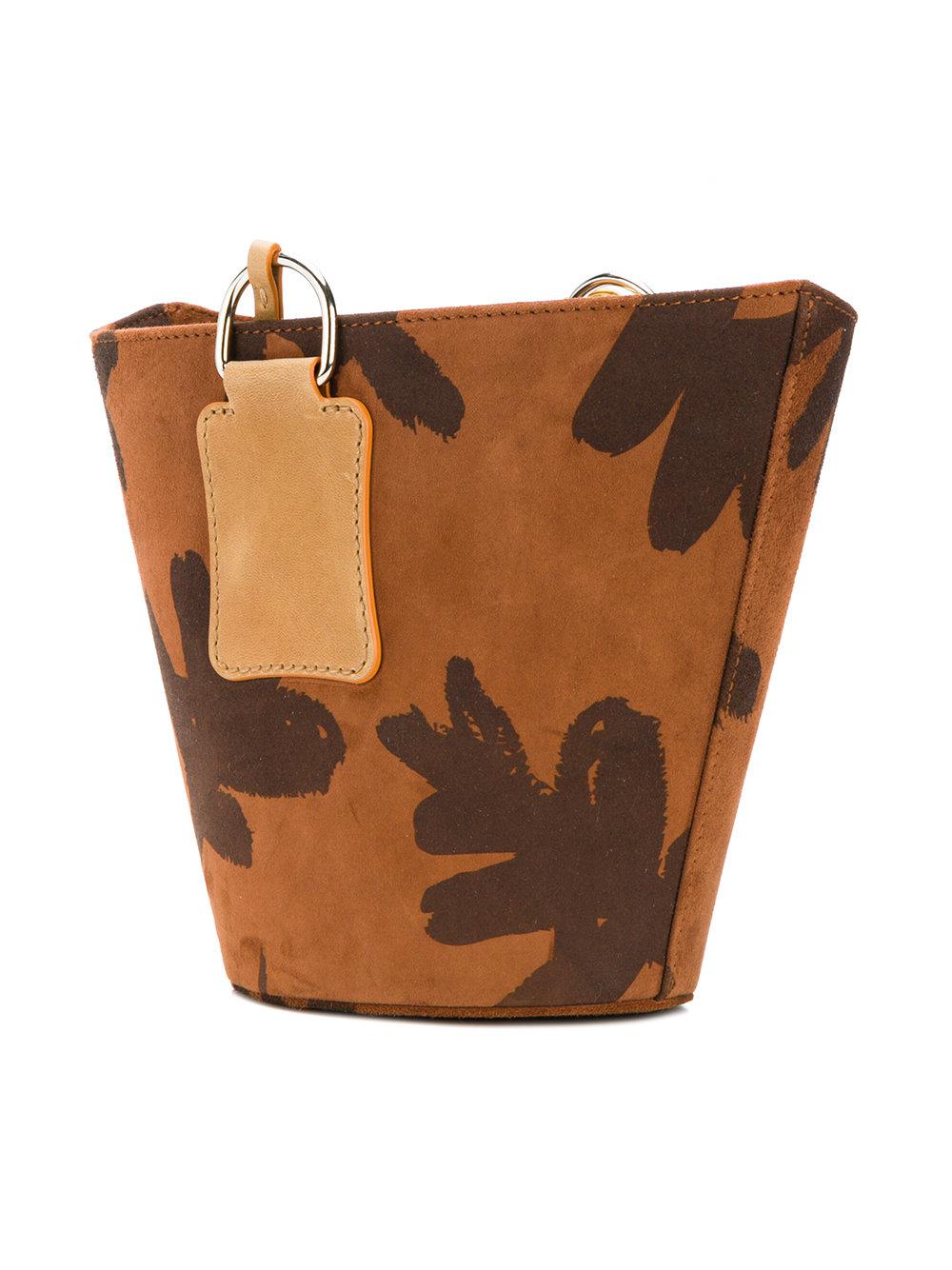 Jacquemus Leather Printed Bucket Bag in Brown - Lyst