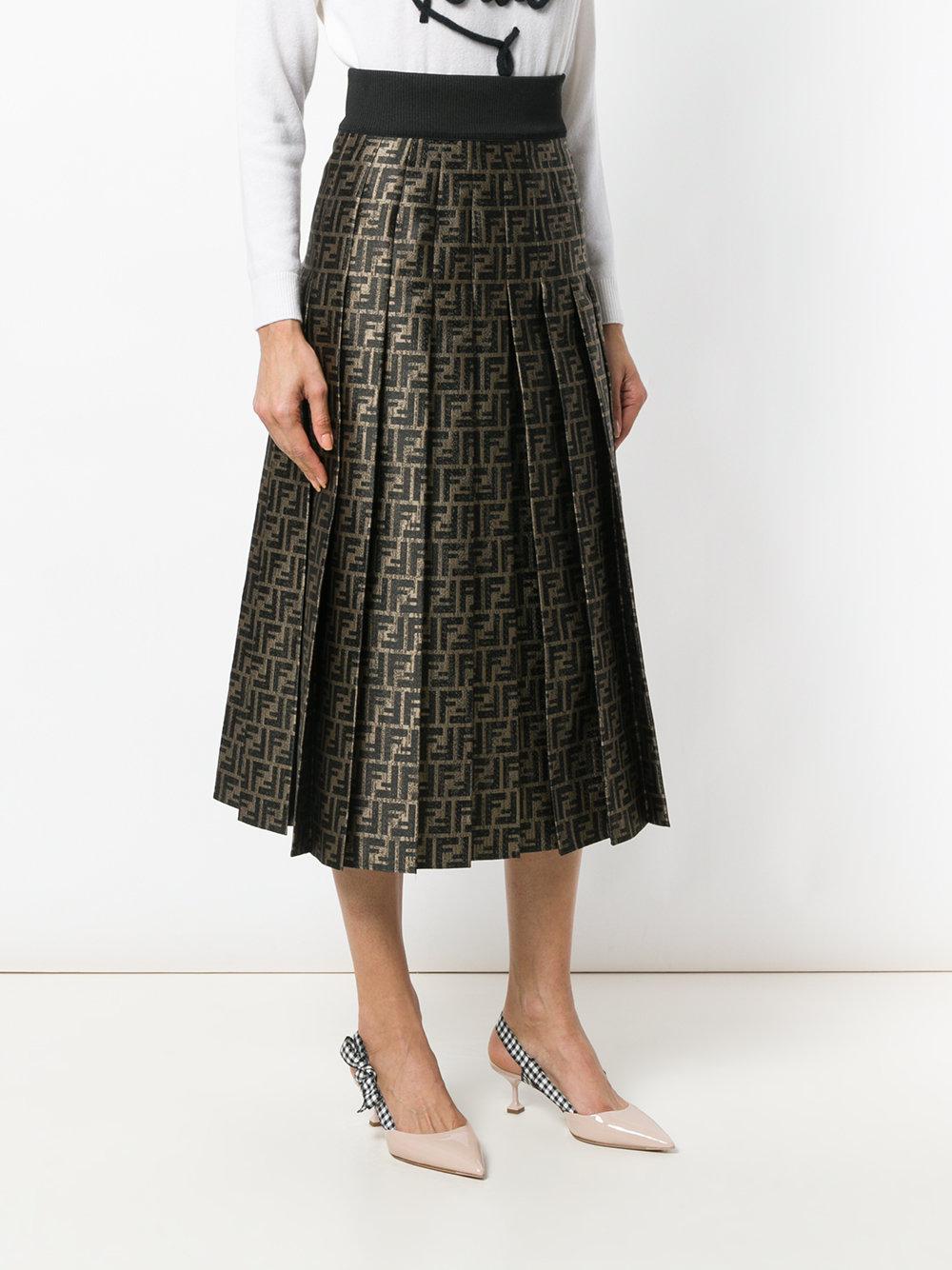 Fendi skirt logo discount