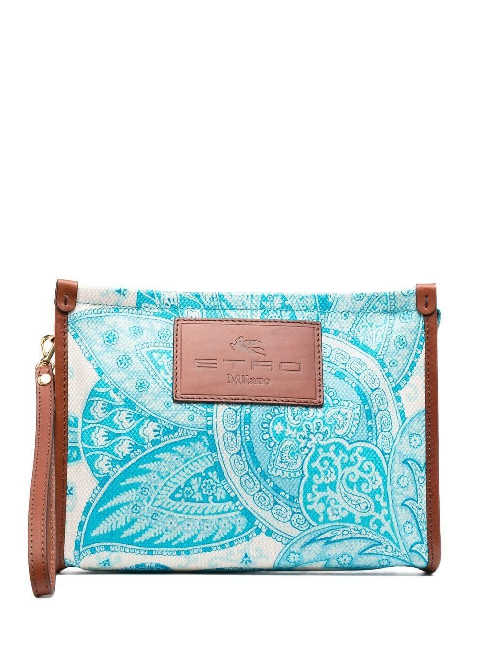 Etro Cotton Paisley Logo-patch Makeup Bag in Orange Womens Bags Makeup bags and cosmetic cases 