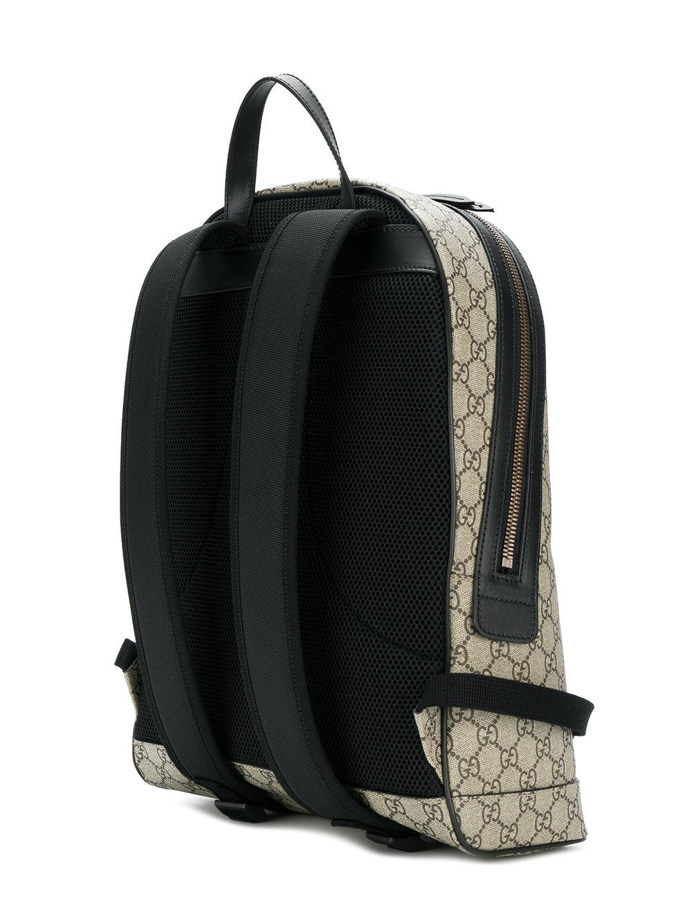 Gucci Bee Print Gg Supreme Backpack for Men - Lyst