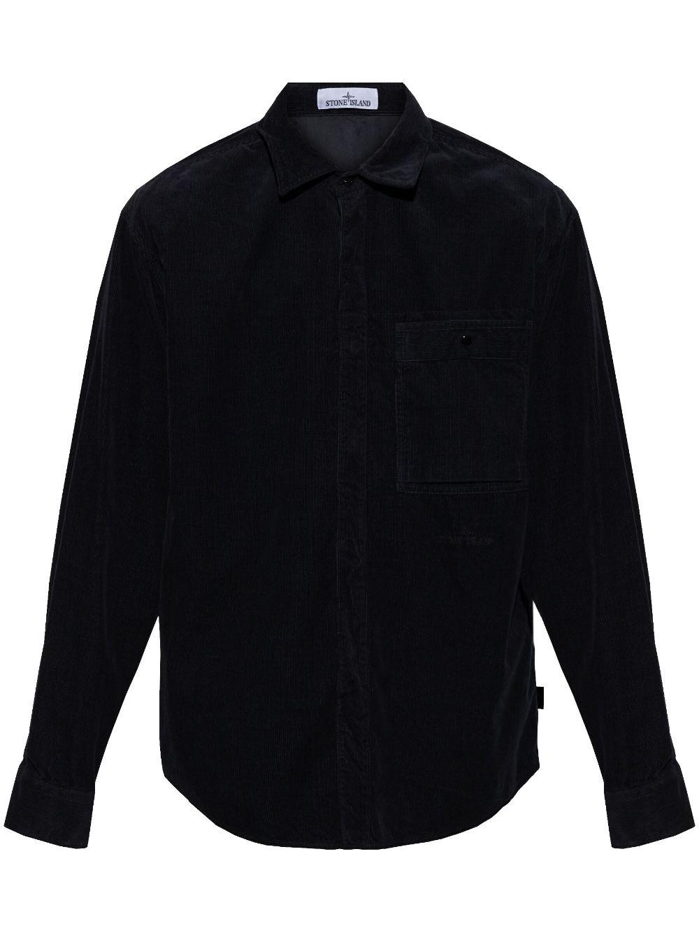 Stone Island メンズ ブルー コーデュロイ シャツ シャツ