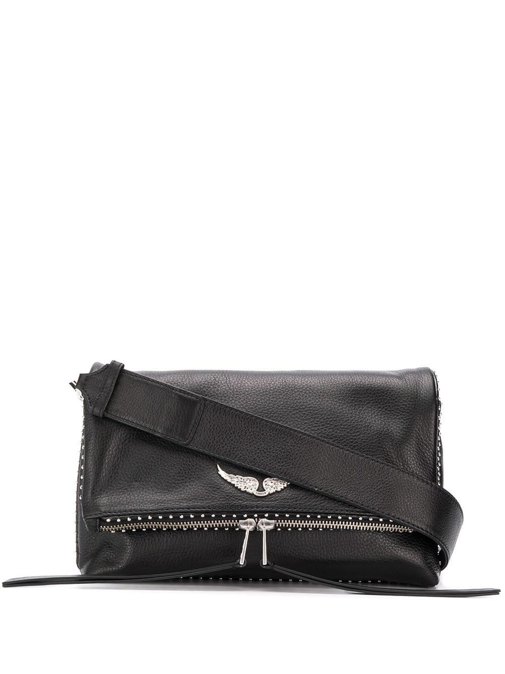 Zadig & Voltaire Rocky Foldover Crossbody Bag in Black Lyst