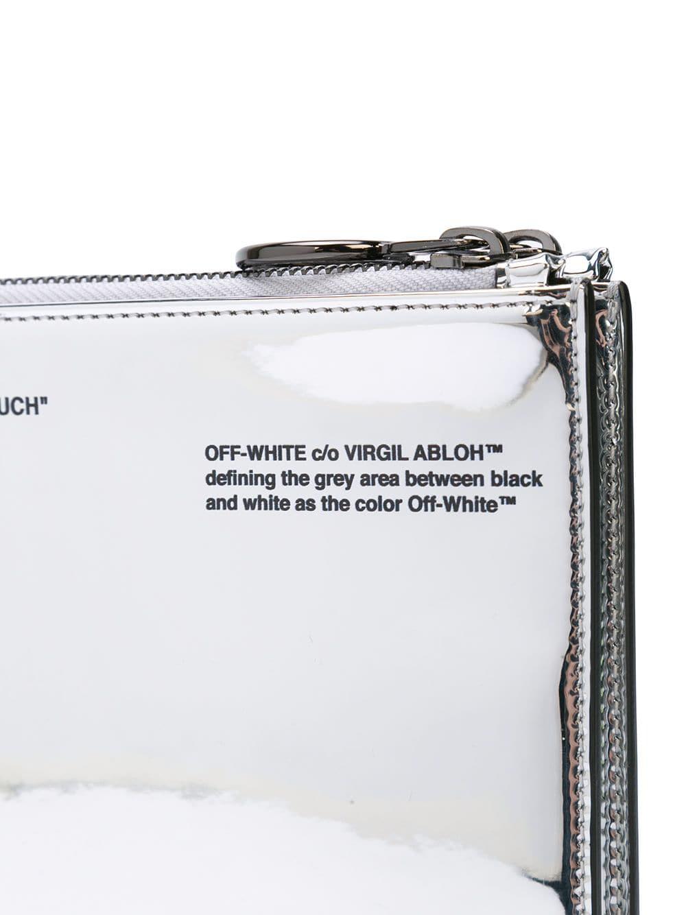 Off-White c/o Virgil Abloh Synthetic Mirror Clutch in Grey (Gray) - Lyst