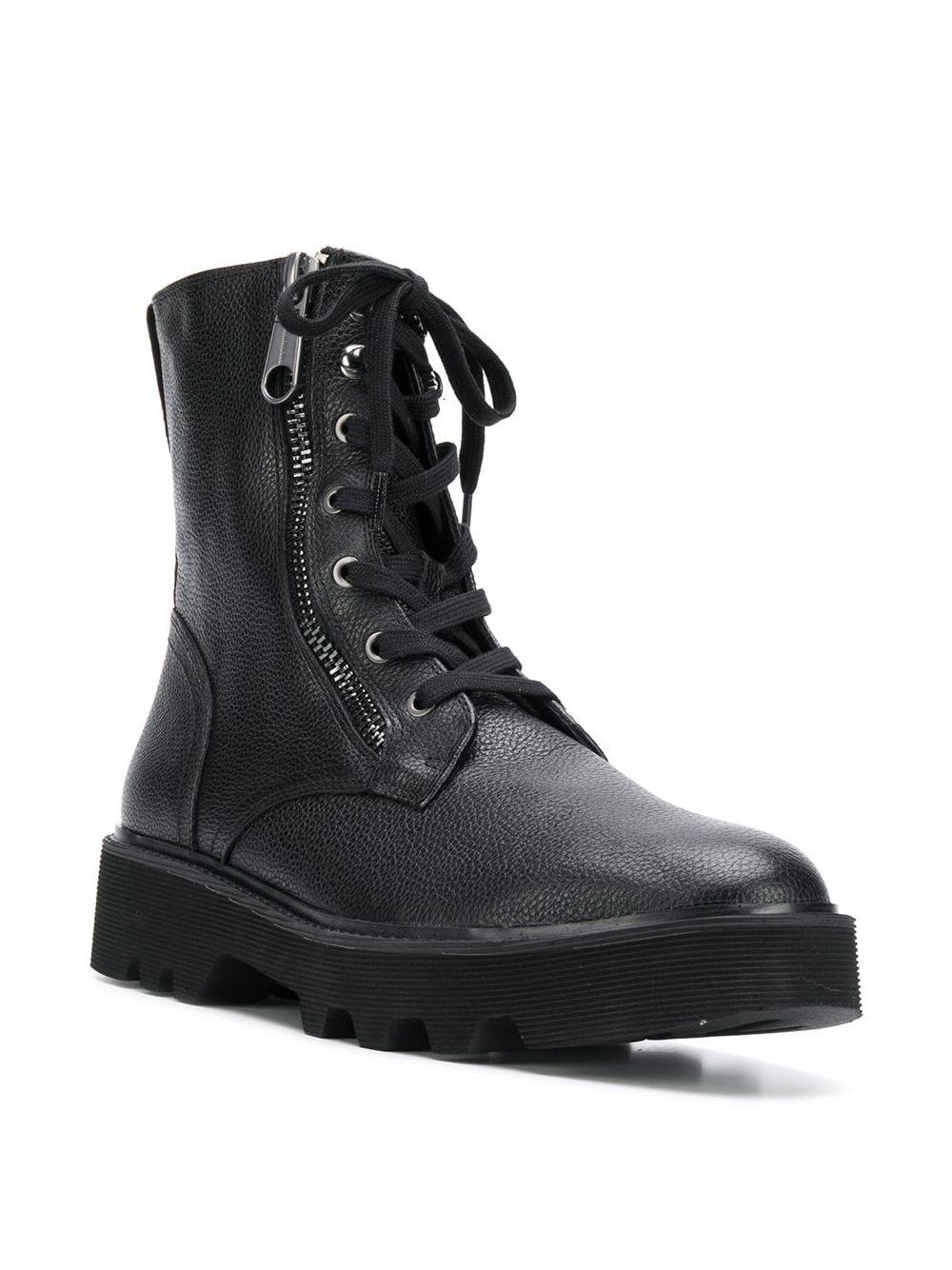 Botas militares Calvin Klein de Cuero de color Negro para hombre | Lyst