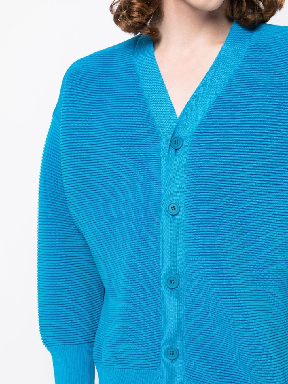 CFCL V-neck Knitted Cardigan in Blue for Men | Lyst