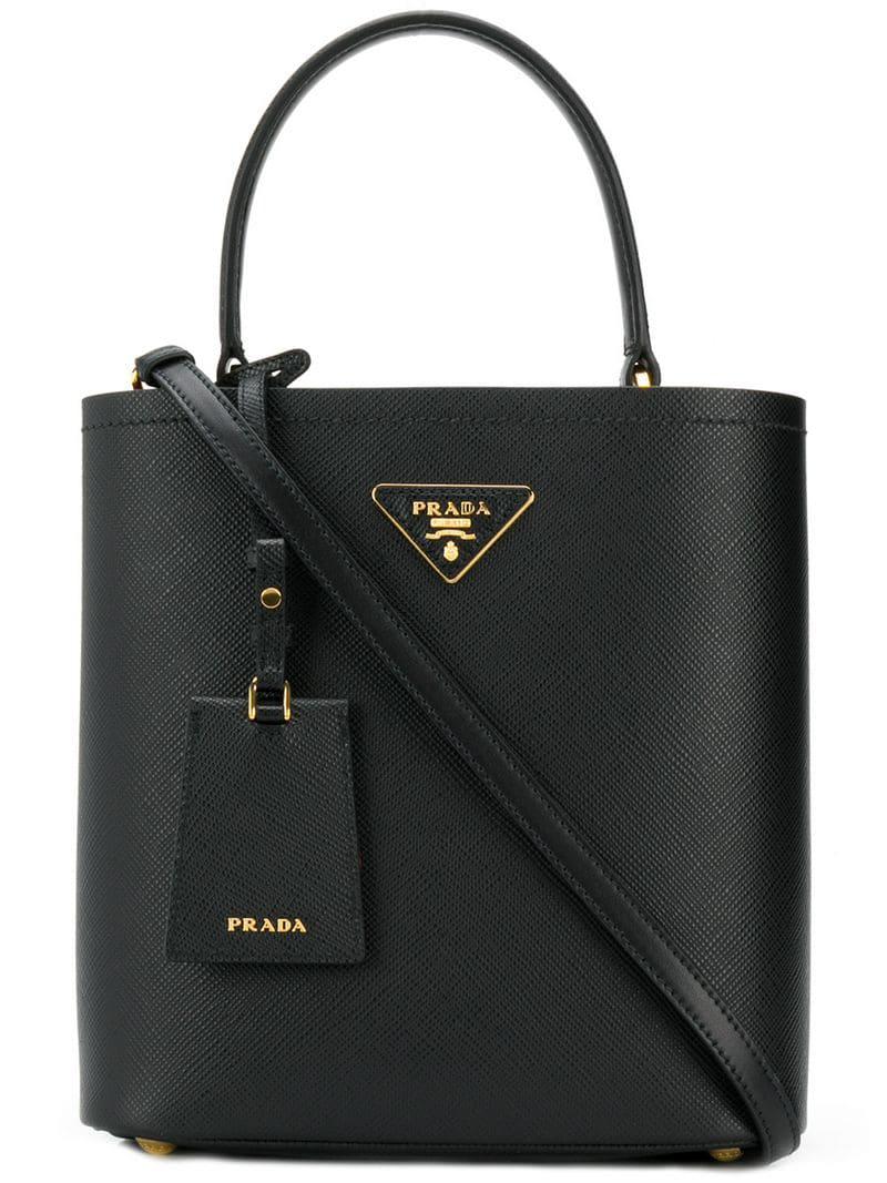 prada small double bucket bag