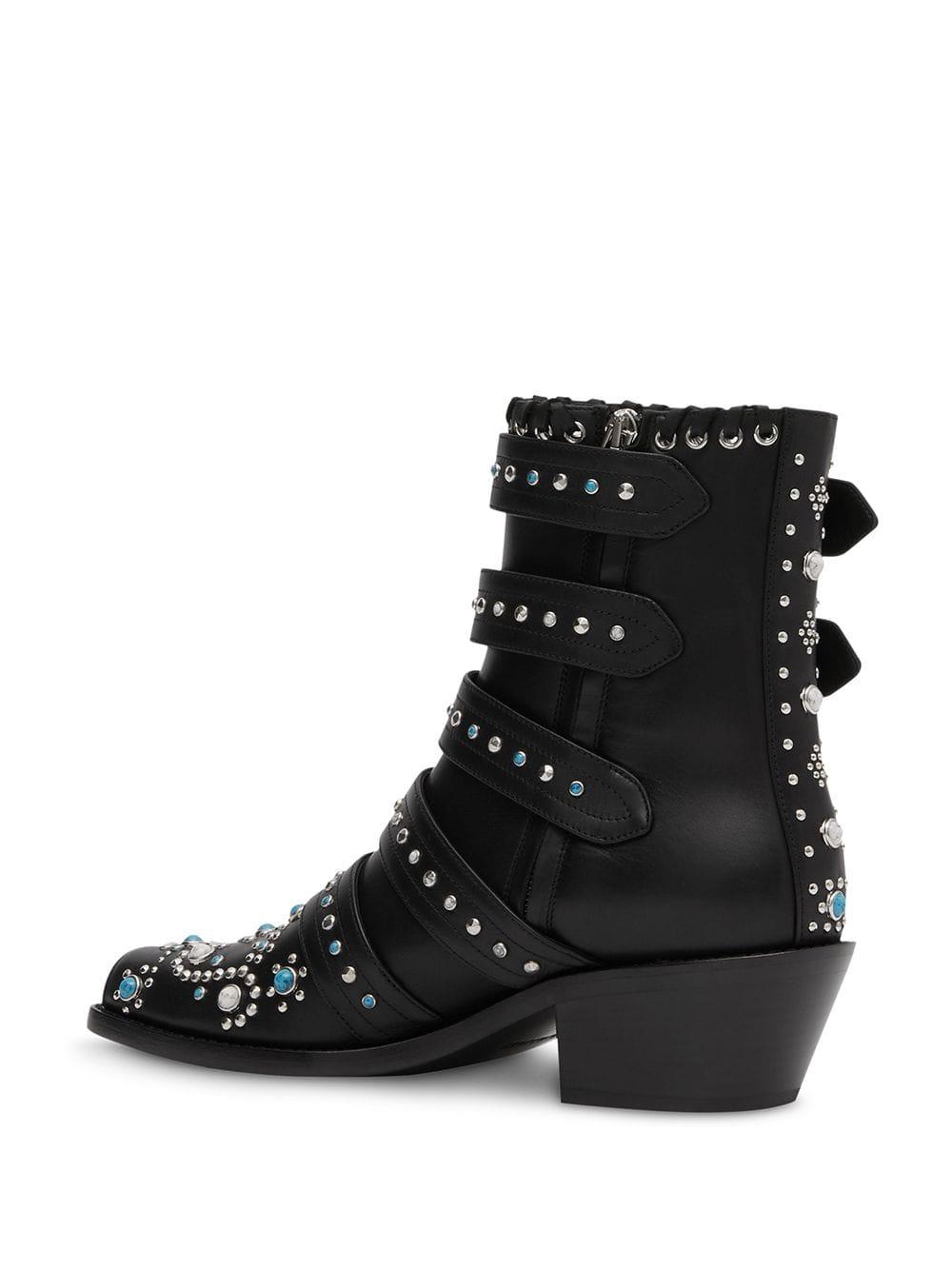 buckle peep toe ankle boot