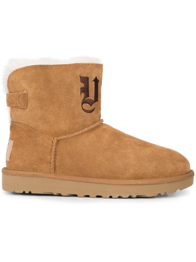 Jeremy Scott UGG X Ugg Life Embroidered Mini Boots in Brown - Lyst