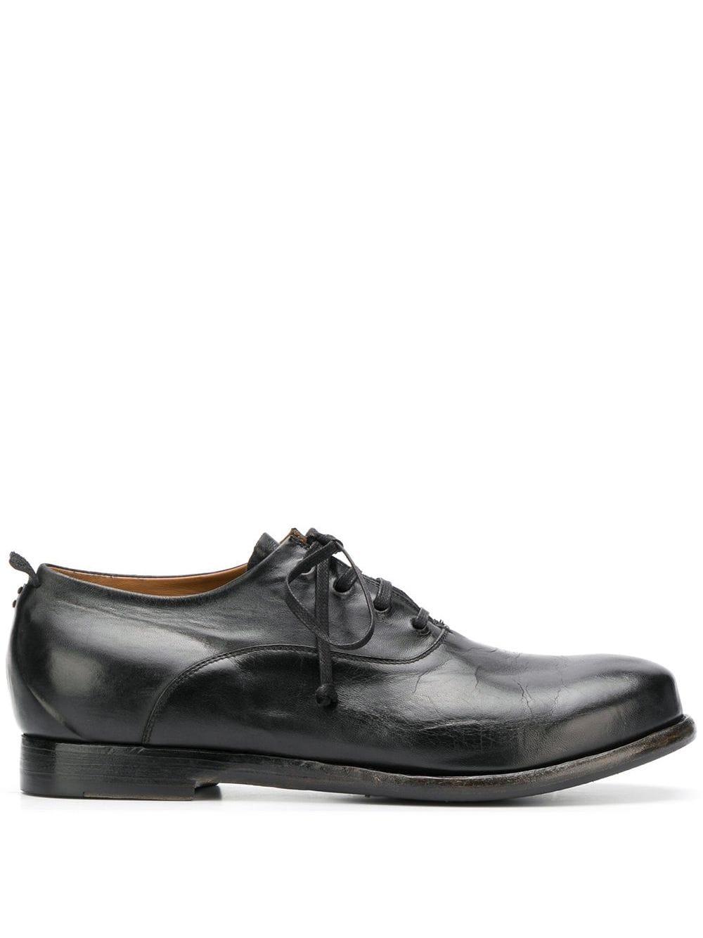 Silvano Sassetti Distressed Oxford Shoes in Black for Men - Lyst
