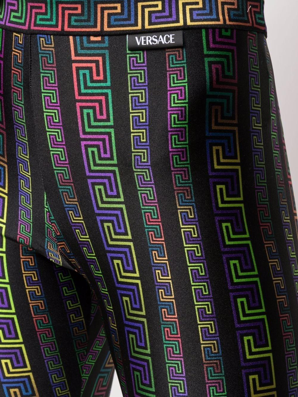Versace Greca Neon-print leggings in 