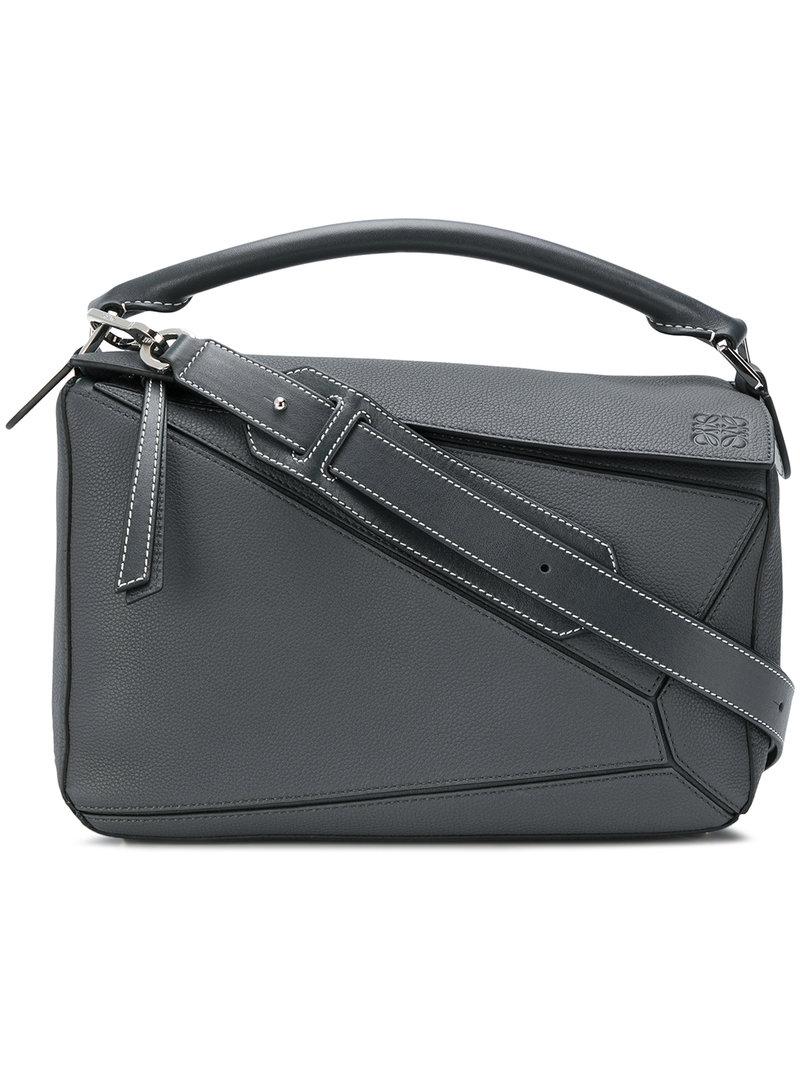 Loewe Leather Puzzle Bag in Grey (Gray 