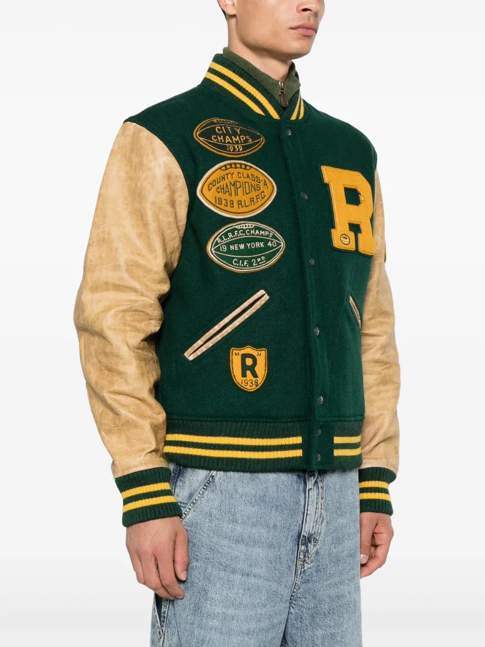 Polo Ralph Lauren The Iconic Letterman Varsity Jacket in Green for