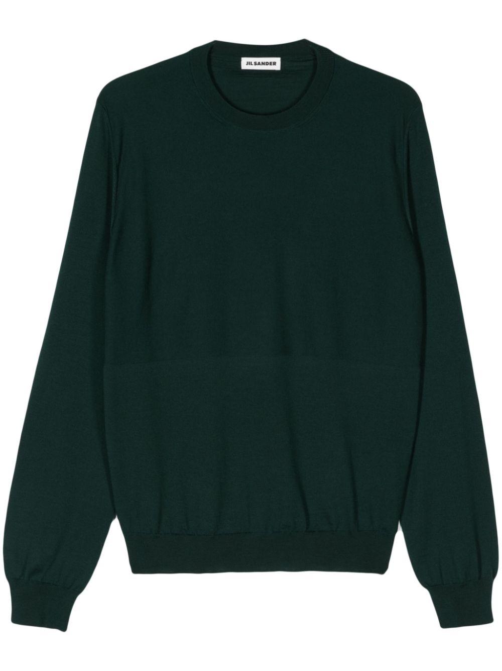 Jil Sander メンズ グリーン クルーネック セーター セーター & ニット 