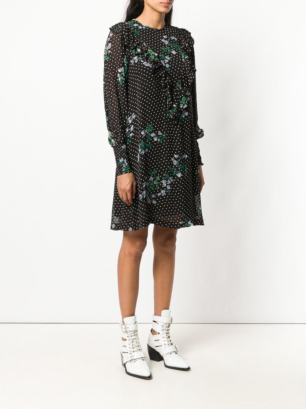 ganni rometty georgette mini dress