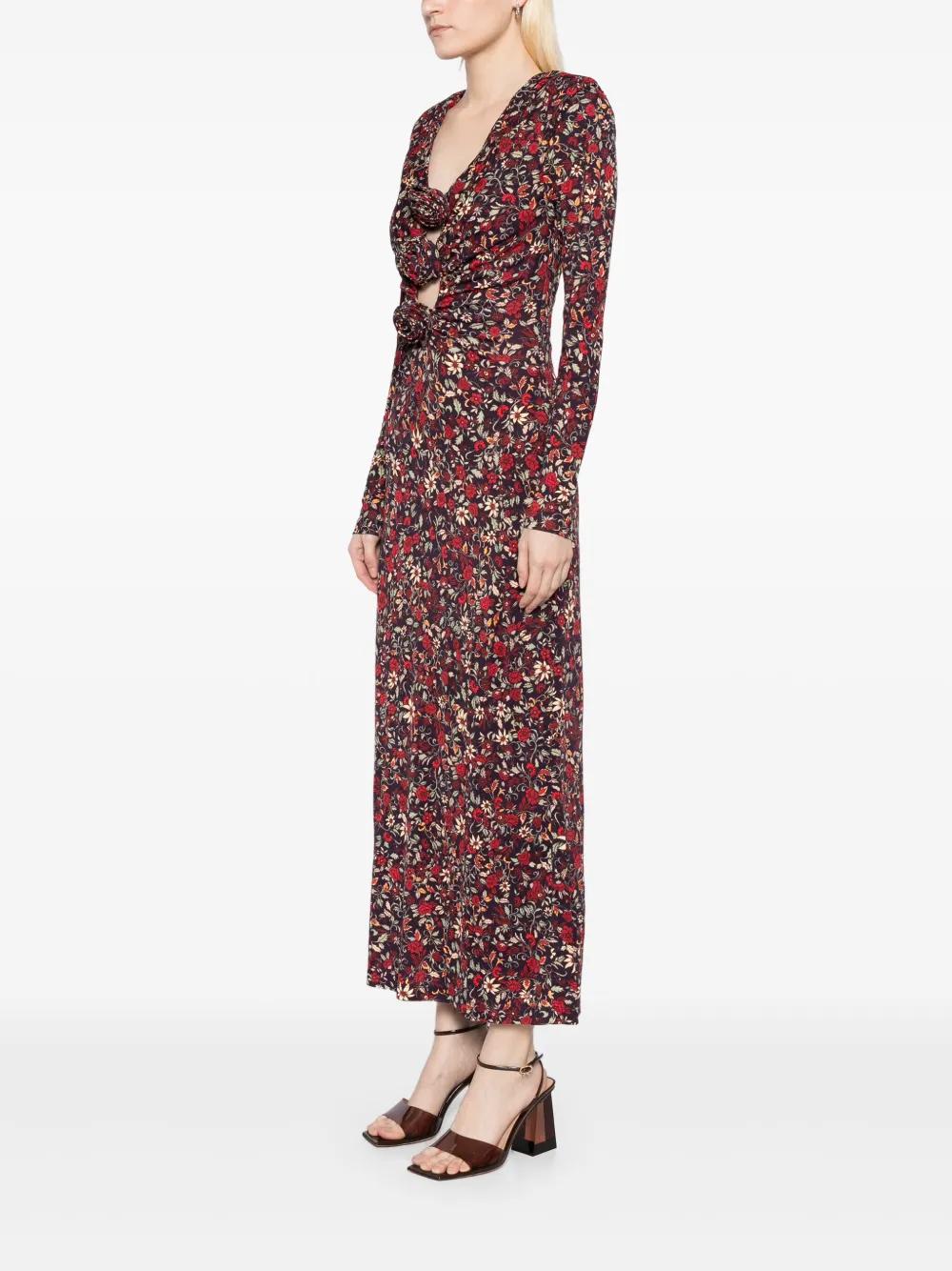 gray wrap dress Roma Reversible Wrap Dress