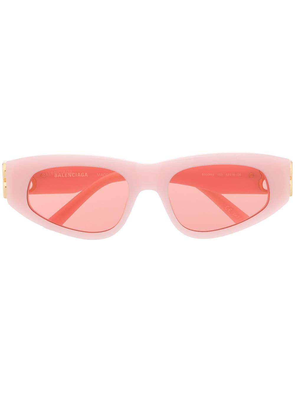 Balenciaga Bb0095s Rectangle-frame Sunglasses in Pink - Lyst