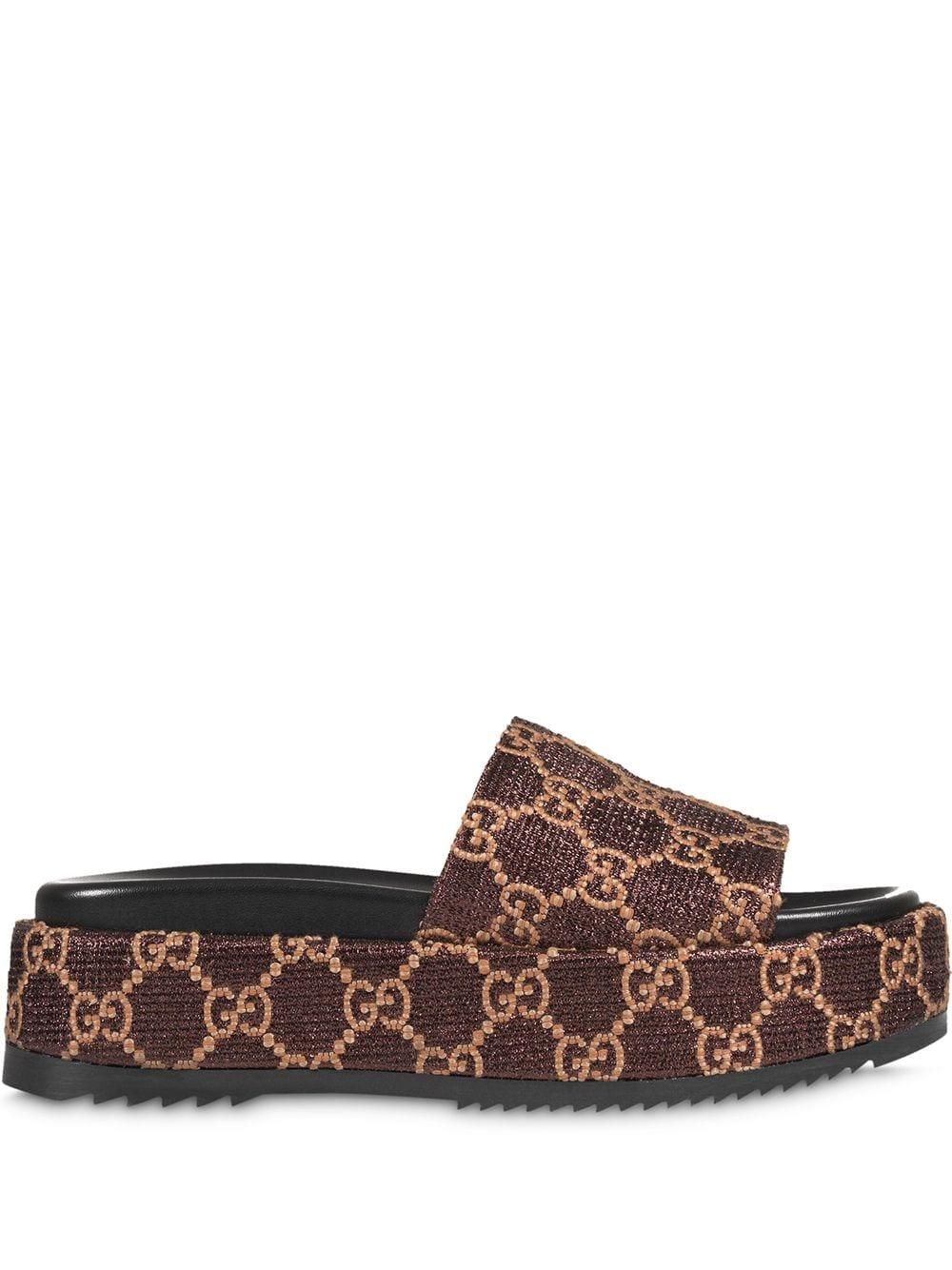 Arriba 100+ imagen brown gucci platform slides - Giaoduchtn.edu.vn