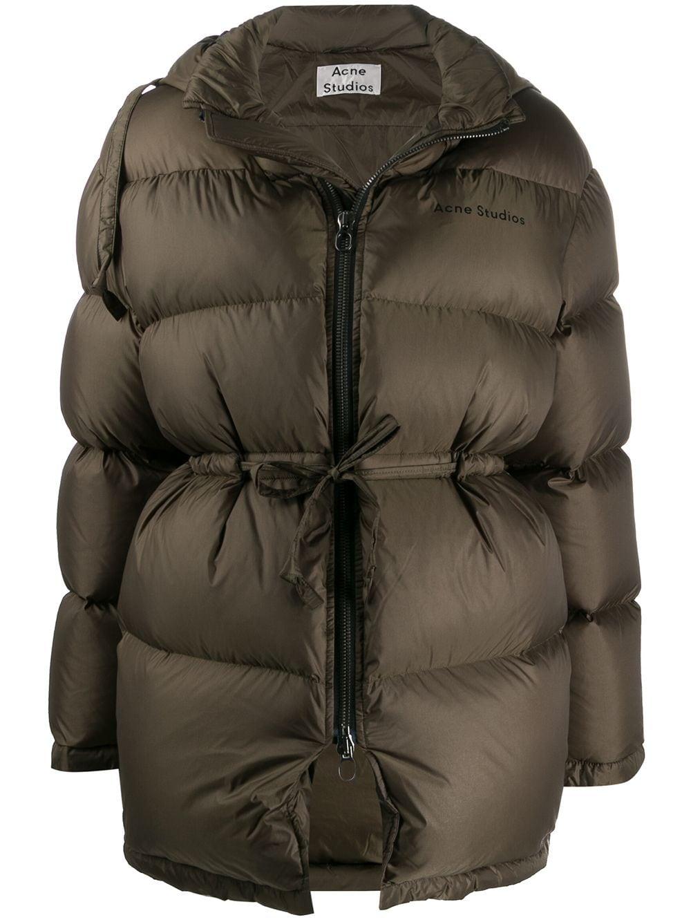 Acne Studios Oversized Hooded Quilted Shell Down Jacket in Army Green  (Green) - Lyst