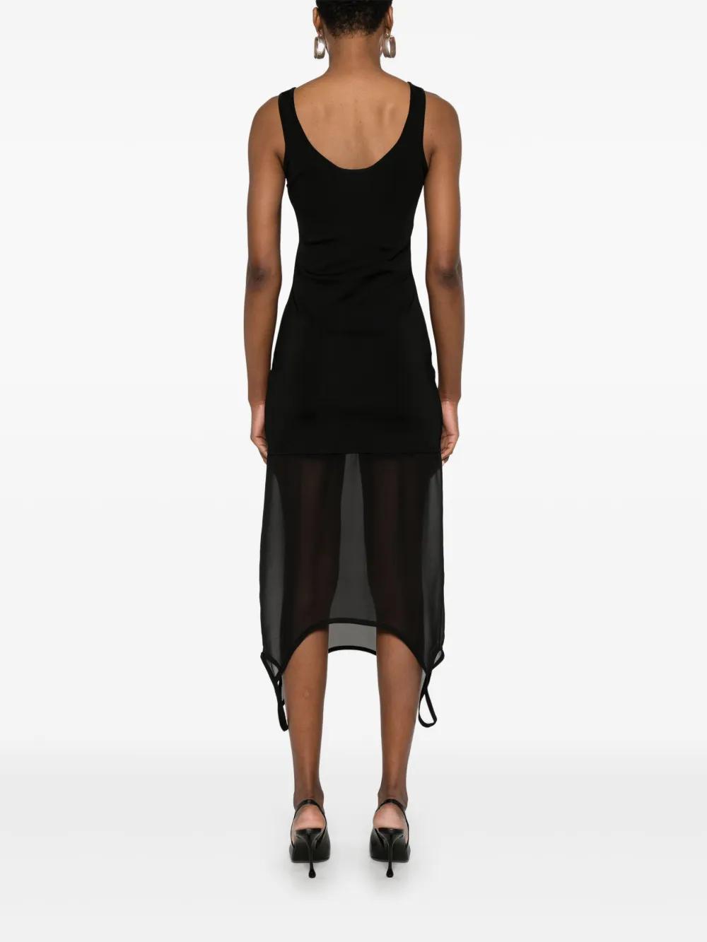mesh black mini dress Estee Long Sleeve Mesh Party Dress Black - US 12