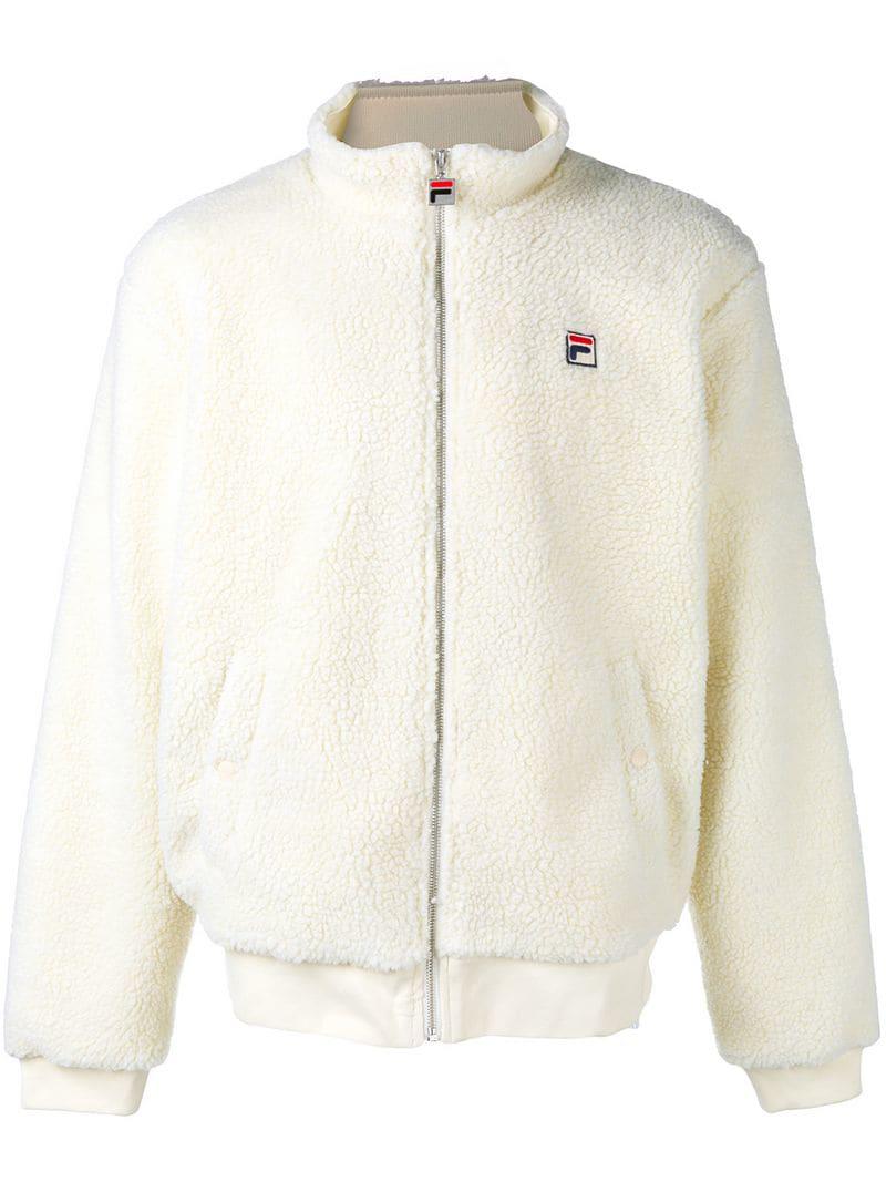 fila white fleece jacket